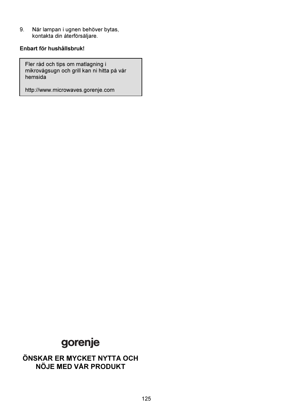 Gorenje GMO-23 DGW User Manual | Page 125 / 160