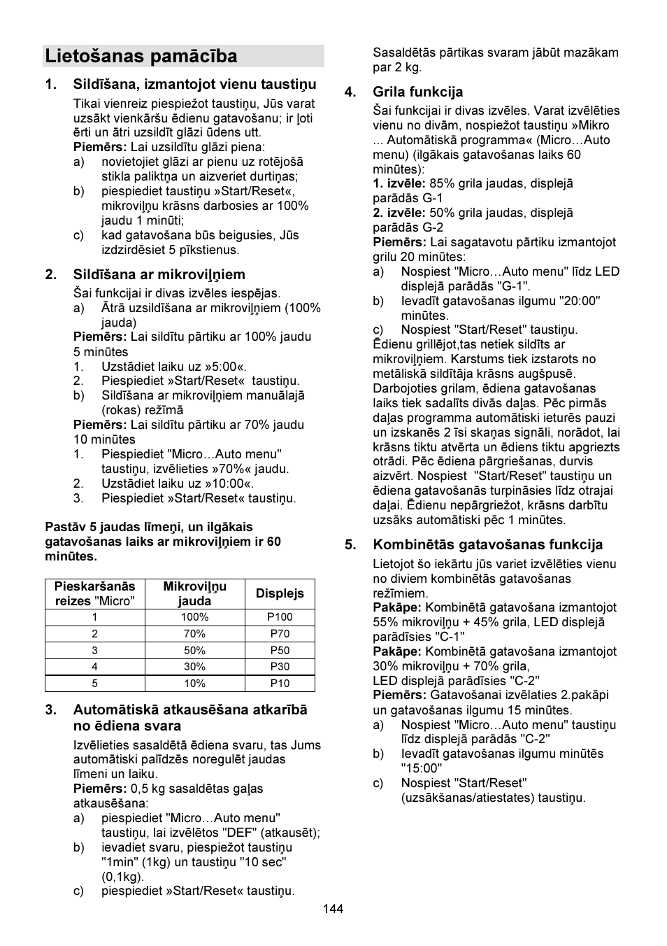 Lietošanas pamācība | Gorenje GMO-23 DGW User Manual | Page 144 / 160