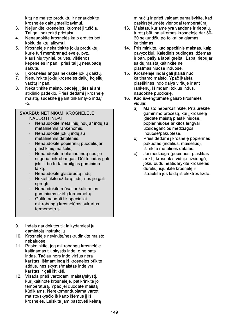Gorenje GMO-23 DGW User Manual | Page 149 / 160
