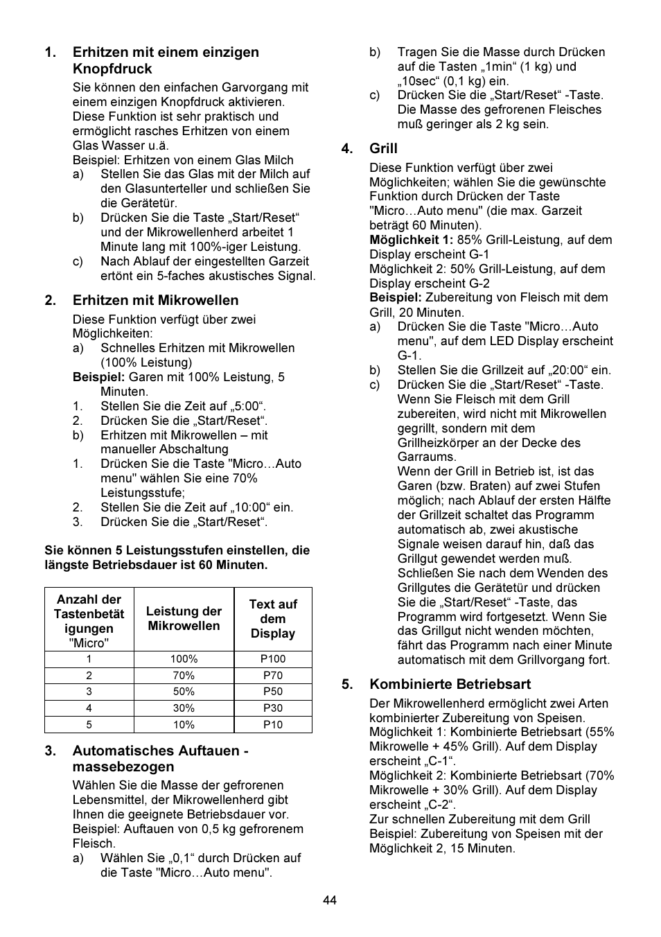 Gorenje GMO-23 DGW User Manual | Page 44 / 160