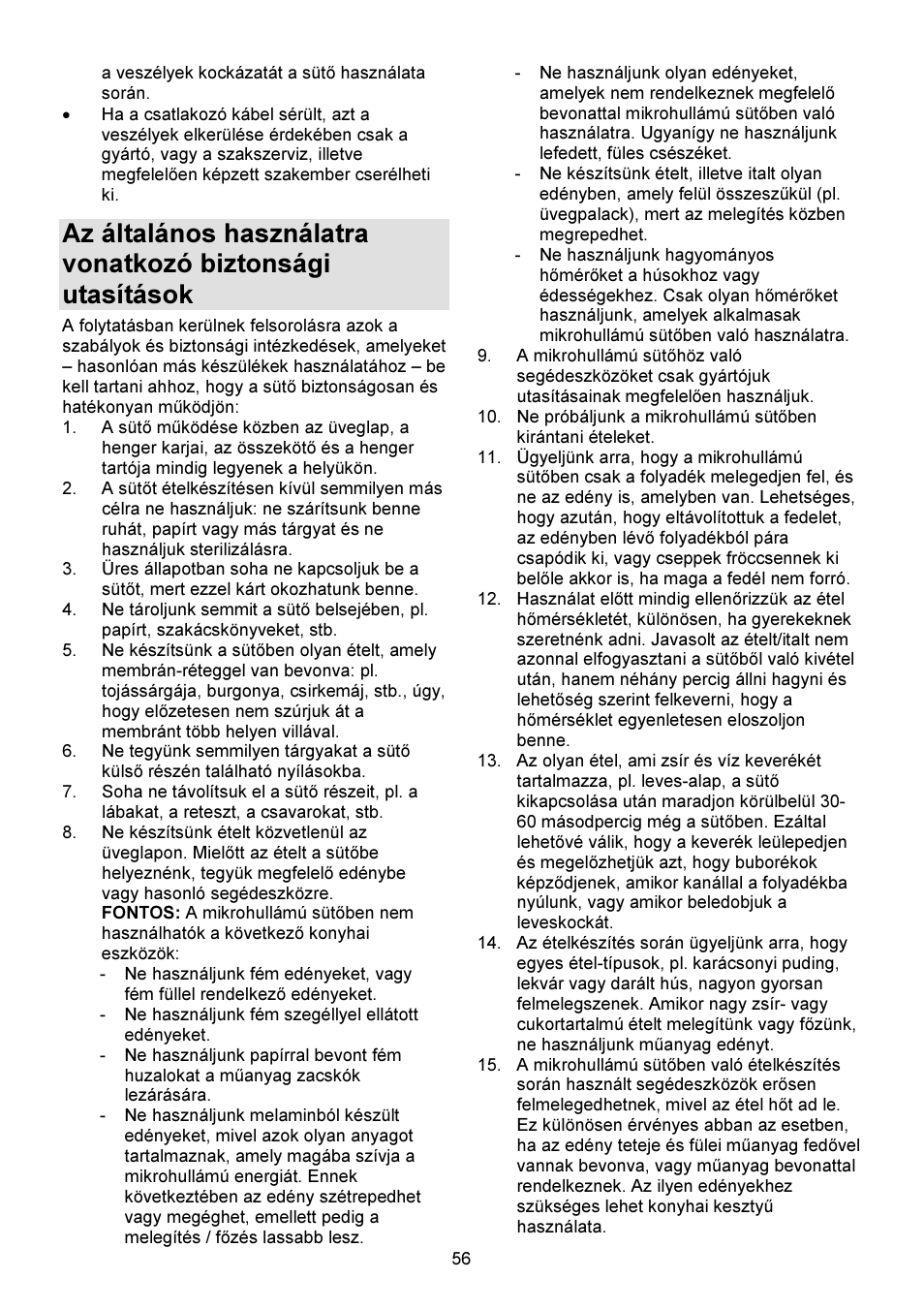 Gorenje GMO-23 DGW User Manual | Page 56 / 160