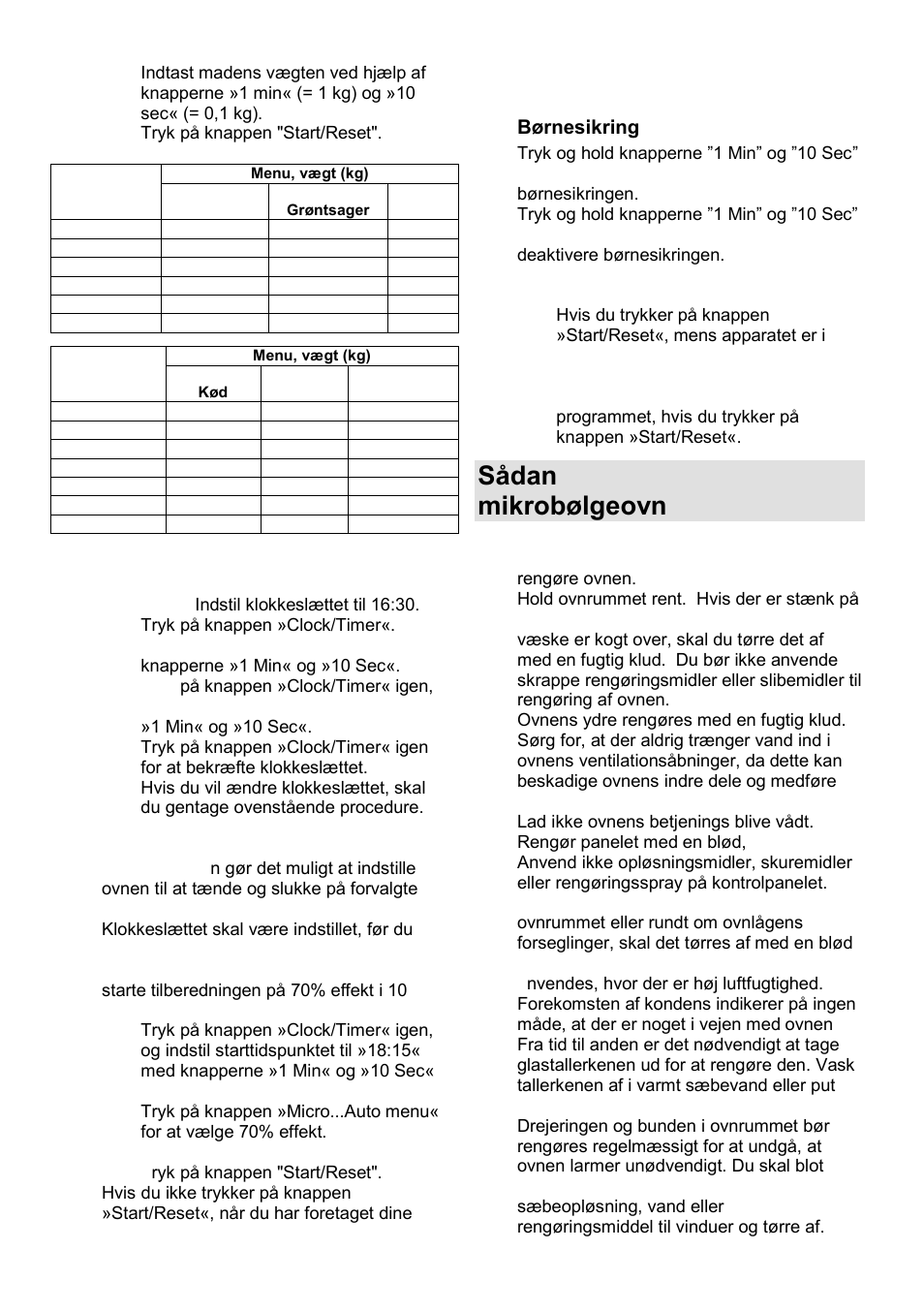 Sådan vedligeholder du din mikrobølgeovn | Gorenje GMO-23 DGB User Manual | Page 125 / 168