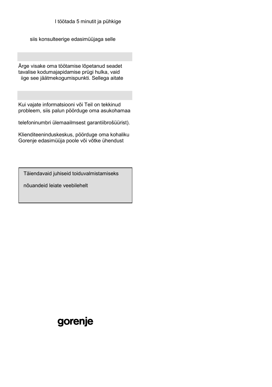 Keskkond, Garantii & hooldus | Gorenje GMO-23 DGB User Manual | Page 168 / 168