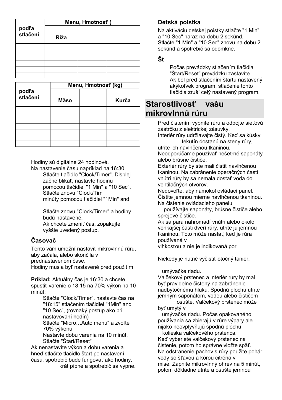 Starostlivosť o vańu mikrovlnnú rúru | Gorenje GMO-23 DGB User Manual | Page 89 / 168