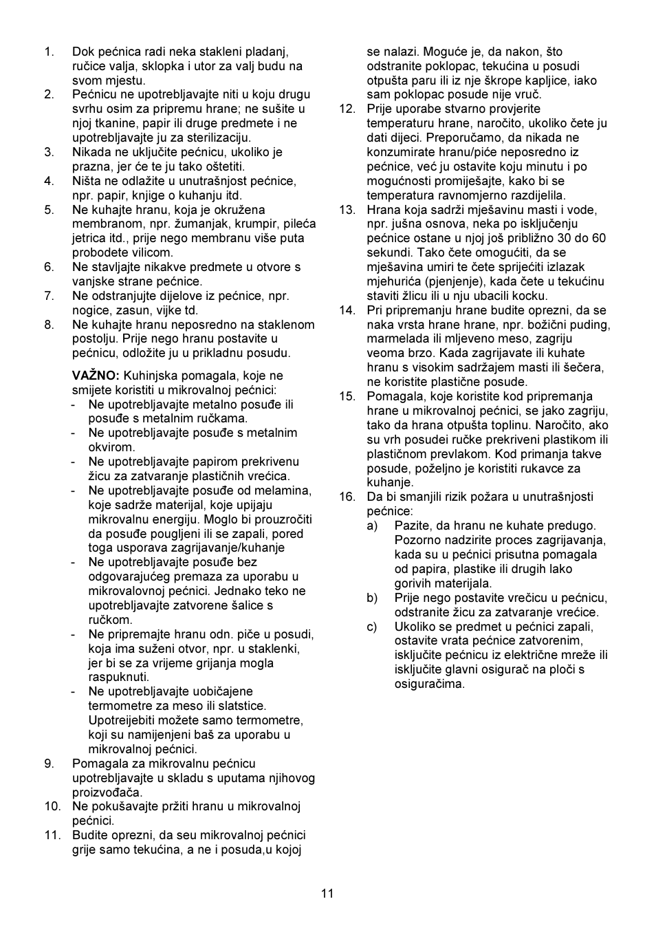 Gorenje GMO-23 DW User Manual | Page 11 / 144