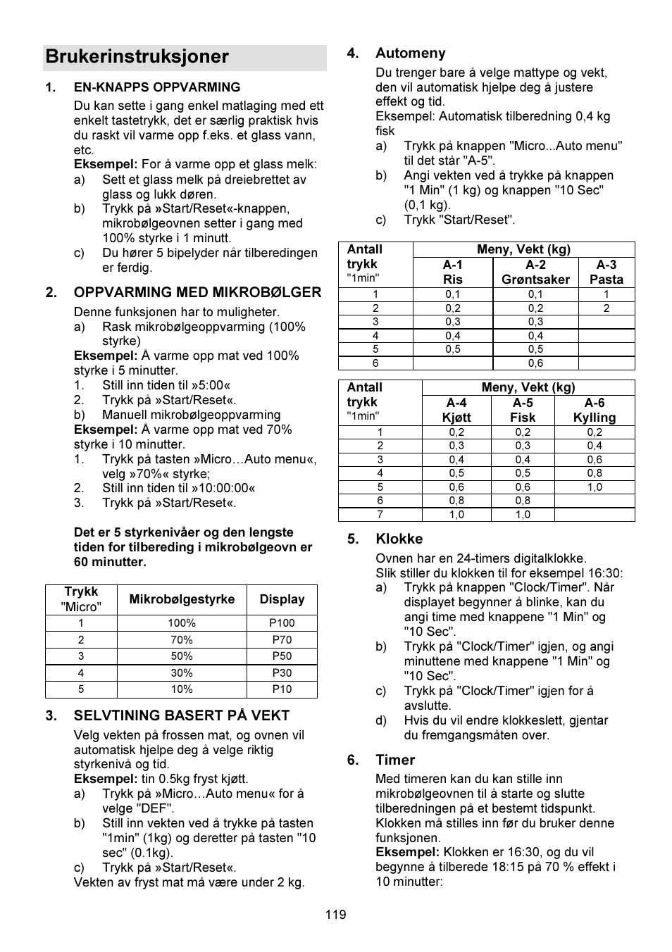 Brukerinstruksjoner | Gorenje GMO-23 DW User Manual | Page 119 / 144