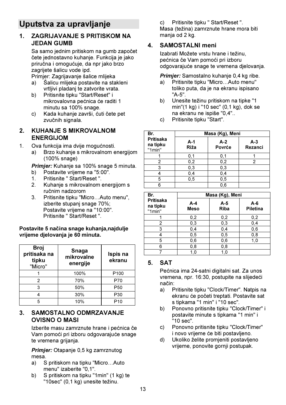 Uputstva za upravljanje | Gorenje GMO-23 DW User Manual | Page 13 / 144