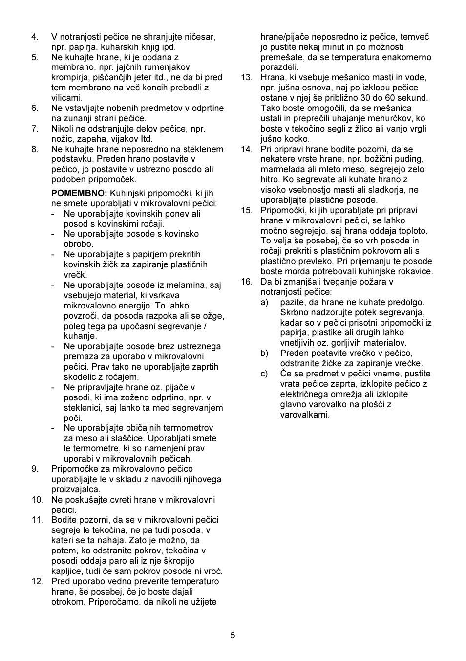 Gorenje GMO-23 DW User Manual | Page 5 / 144