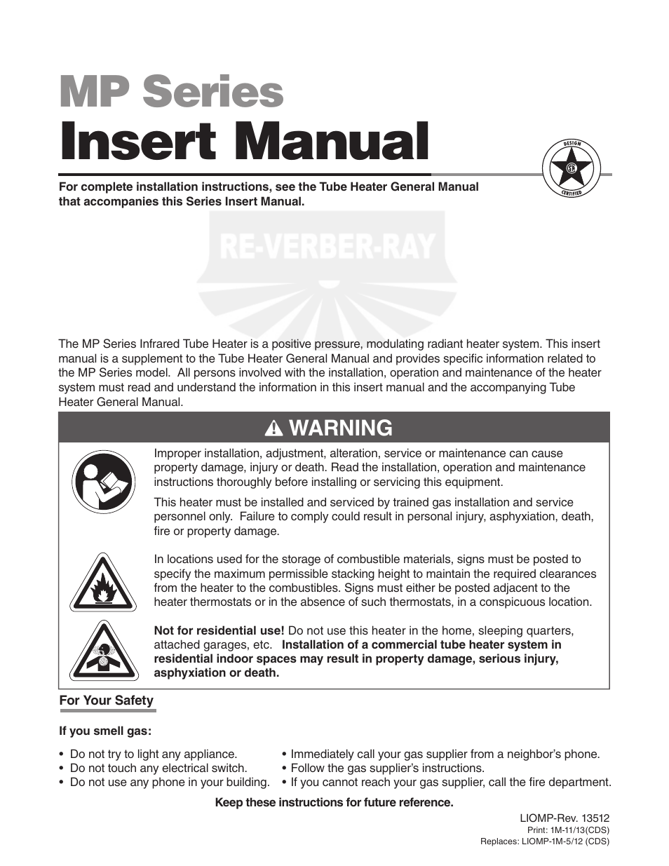 Detroit Radiant Products Company MP Series User Manual | 28 pages