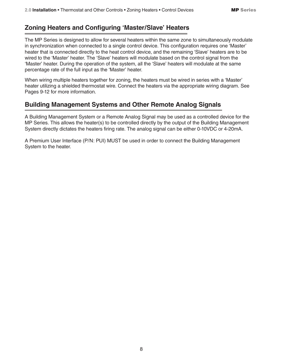 Detroit Radiant Products Company MP Series User Manual | Page 8 / 28