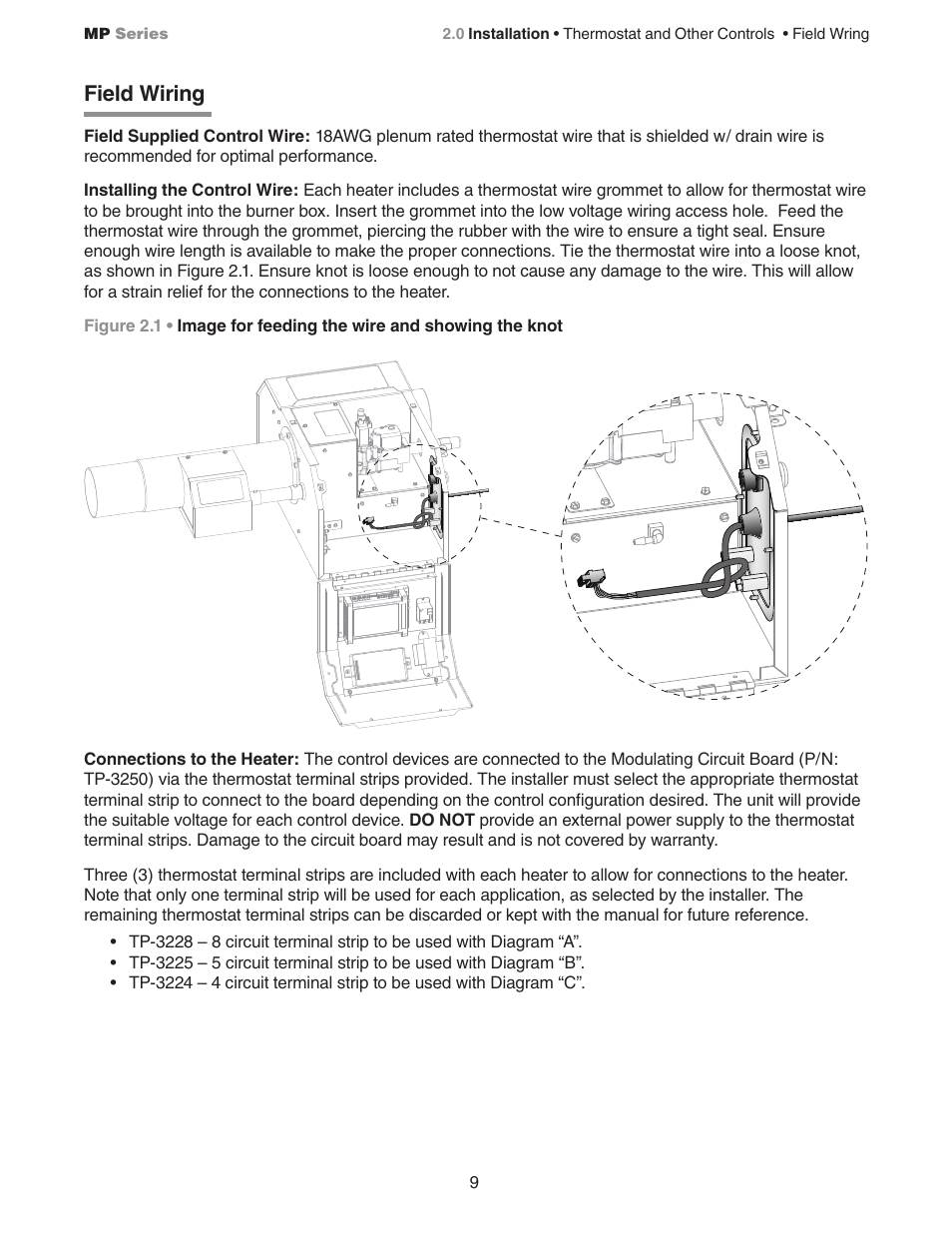 Field wiring | Detroit Radiant Products Company MP Series User Manual | Page 9 / 28