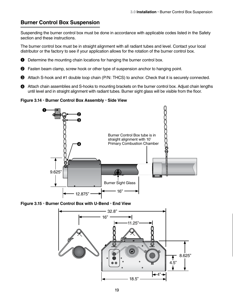 Burner control box suspension | Detroit Radiant Products Company DES3 Series User Manual | Page 19 / 36