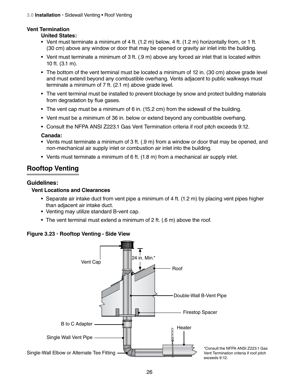 Rooftop venting | Detroit Radiant Products Company DES3 Series User Manual | Page 26 / 36