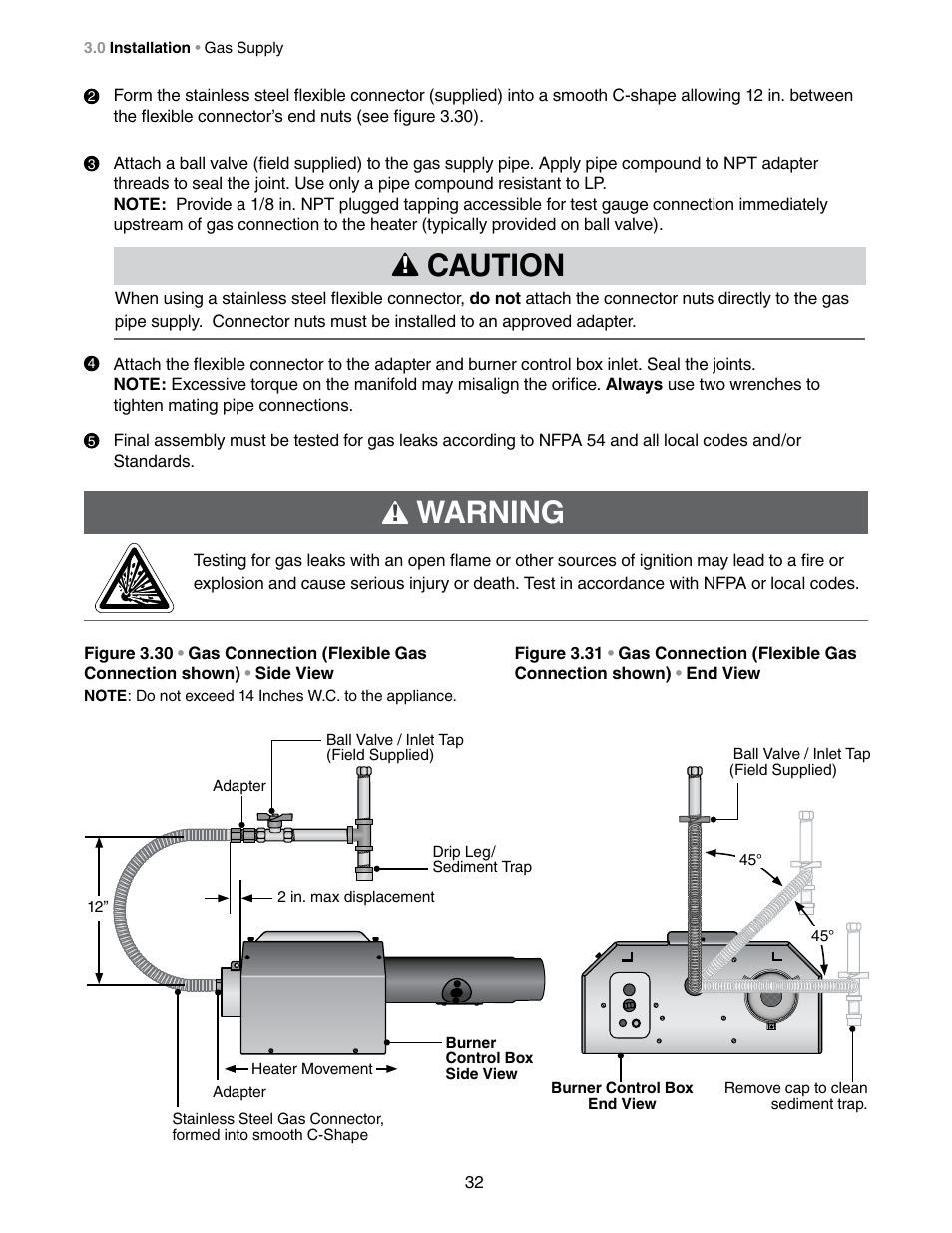 Caution, Warning | Detroit Radiant Products Company DES3 Series User Manual | Page 32 / 36