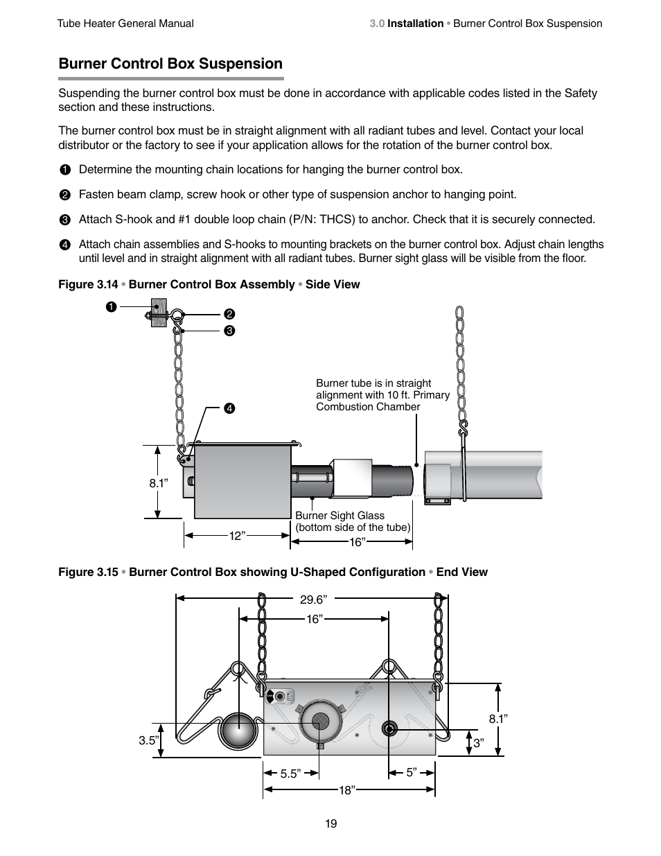 Burner control box suspension | Detroit Radiant Products Company SV Series User Manual | Page 19 / 36