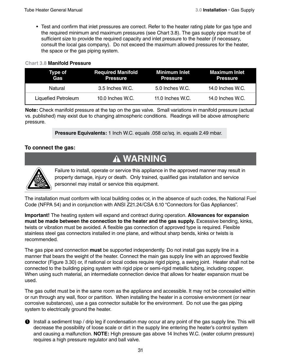Warning | Detroit Radiant Products Company SV Series User Manual | Page 31 / 36