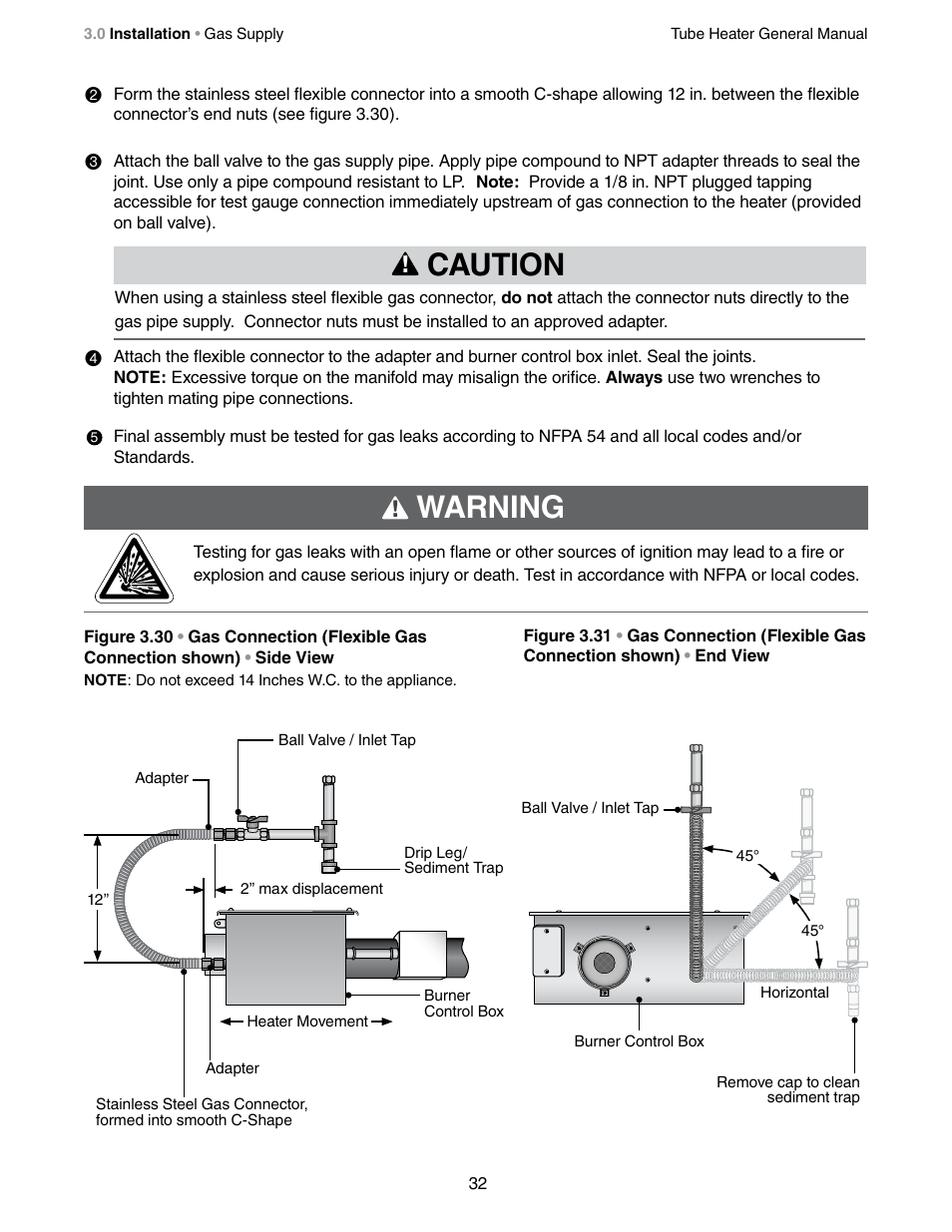 Caution, Warning | Detroit Radiant Products Company SV Series User Manual | Page 32 / 36