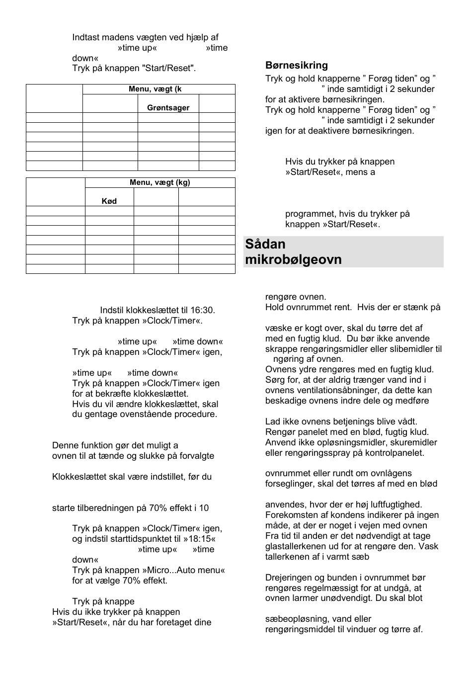 Sådan vedligeholder du din mikrobølgeovn | Gorenje GMO-23 A User Manual | Page 119 / 169