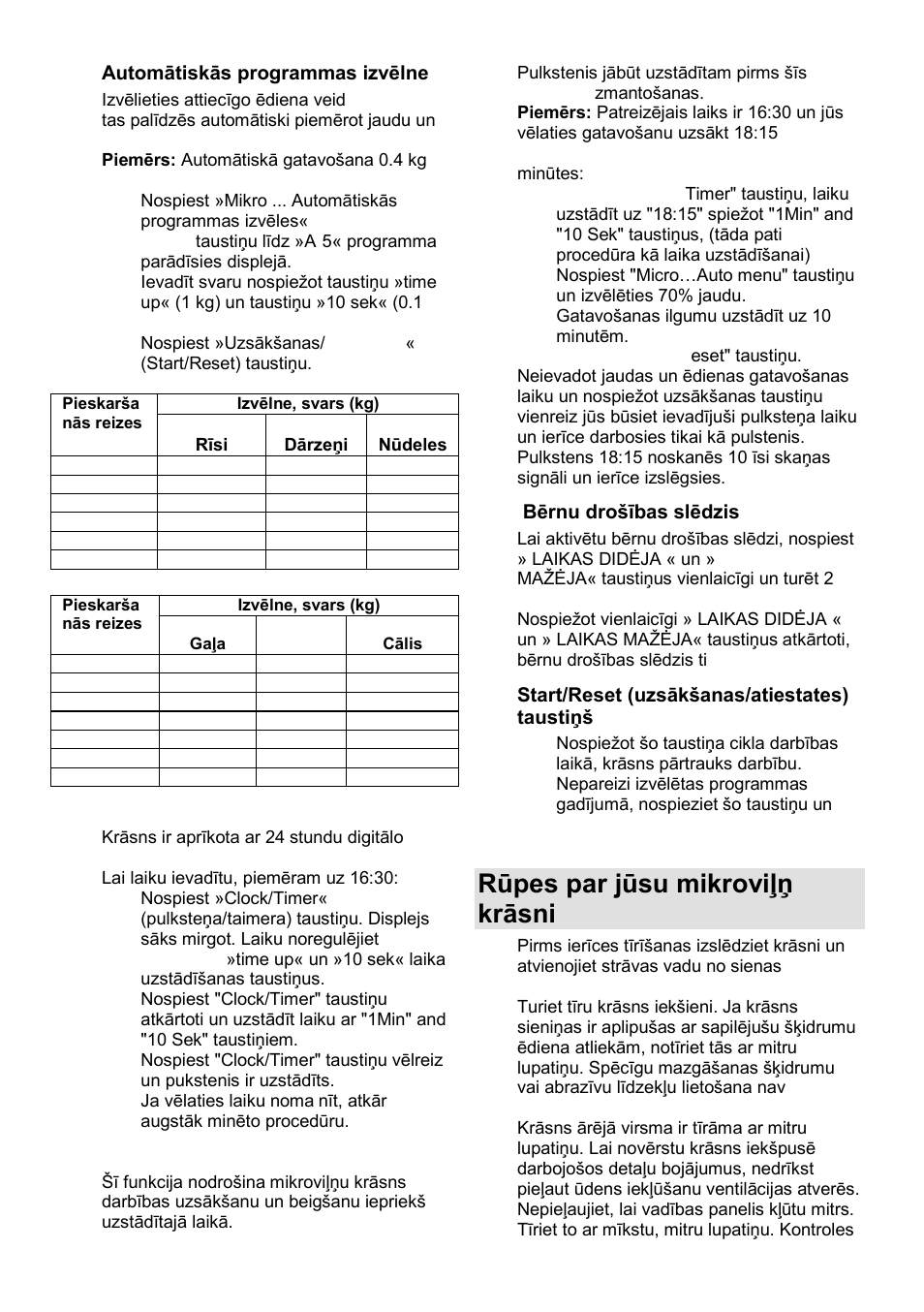 Rūpes par jūsu mikroviļņu krāsni | Gorenje GMO-23 A User Manual | Page 147 / 169