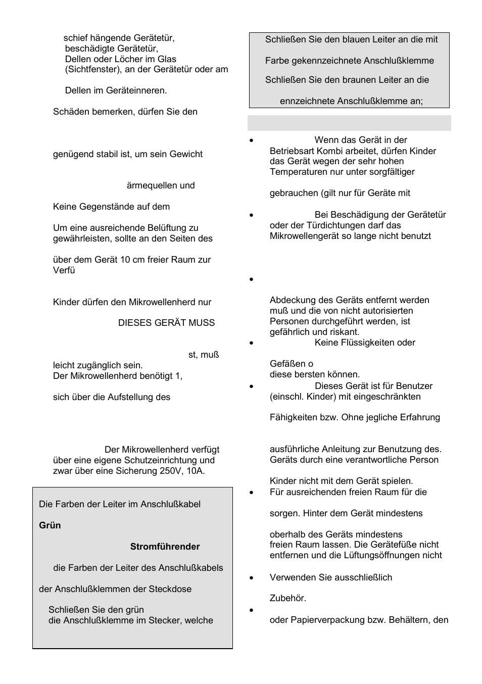 Wichtige sicherheitshinweise | Gorenje GMO-23 A User Manual | Page 40 / 169