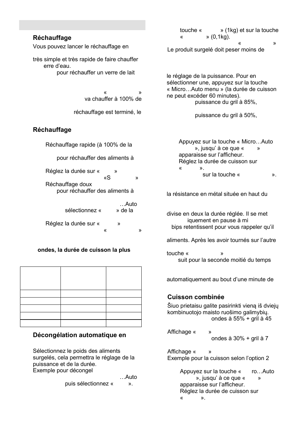 Fonctionnement | Gorenje GMO-23 A User Manual | Page 51 / 169