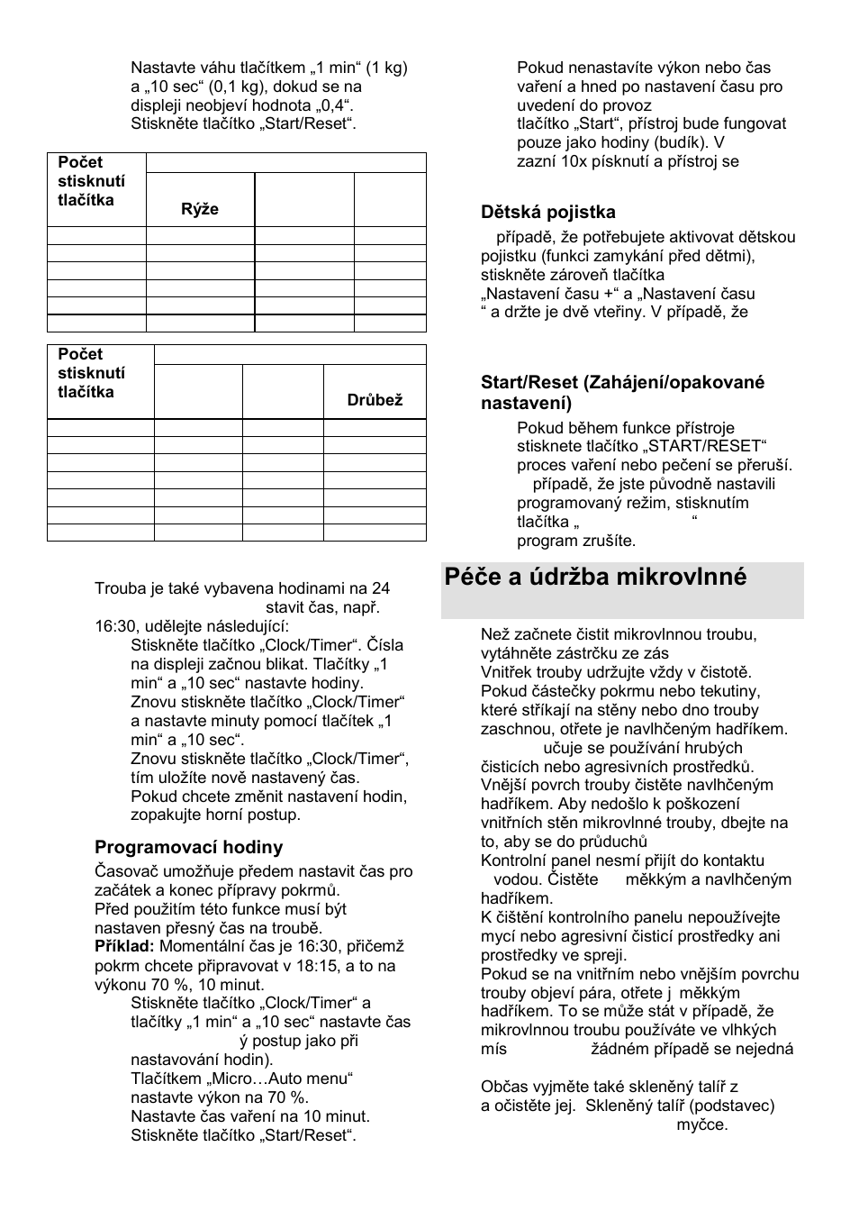 Péĉe a údrņba mikrovlnné trouby | Gorenje GMO-23 A User Manual | Page 90 / 169