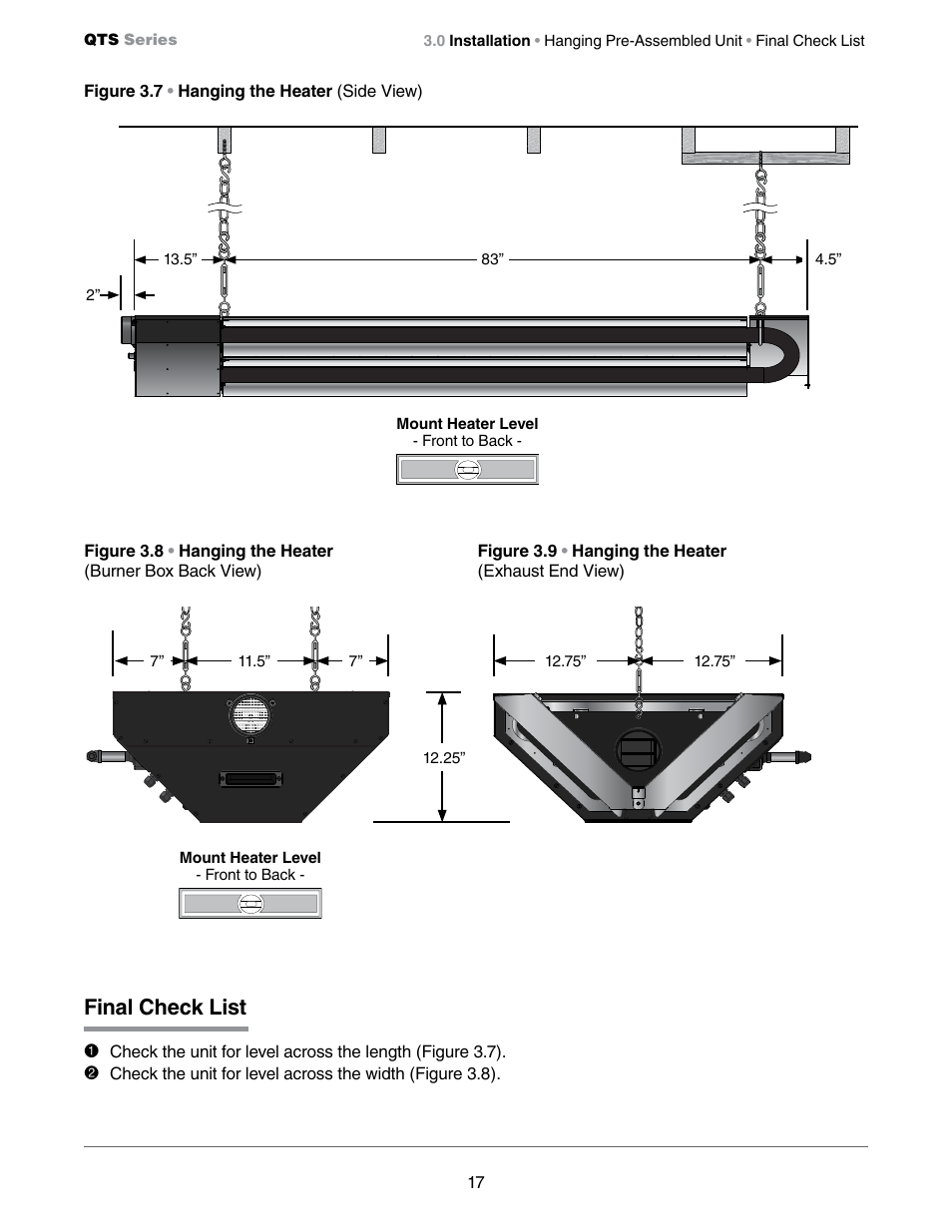 Final check list | Detroit Radiant Products Company QTS Series User Manual | Page 17 / 44