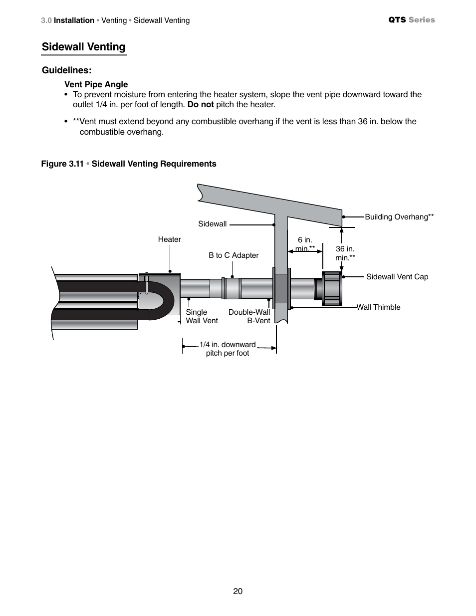 Sidewall venting | Detroit Radiant Products Company QTS Series User Manual | Page 20 / 44