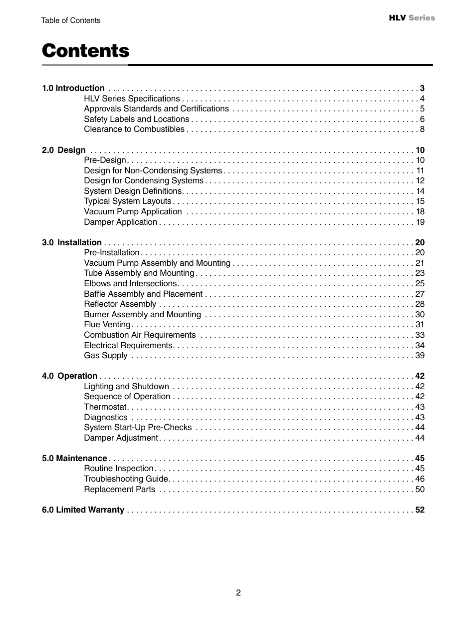 Detroit Radiant Products Company HLV Series User Manual | Page 2 / 52