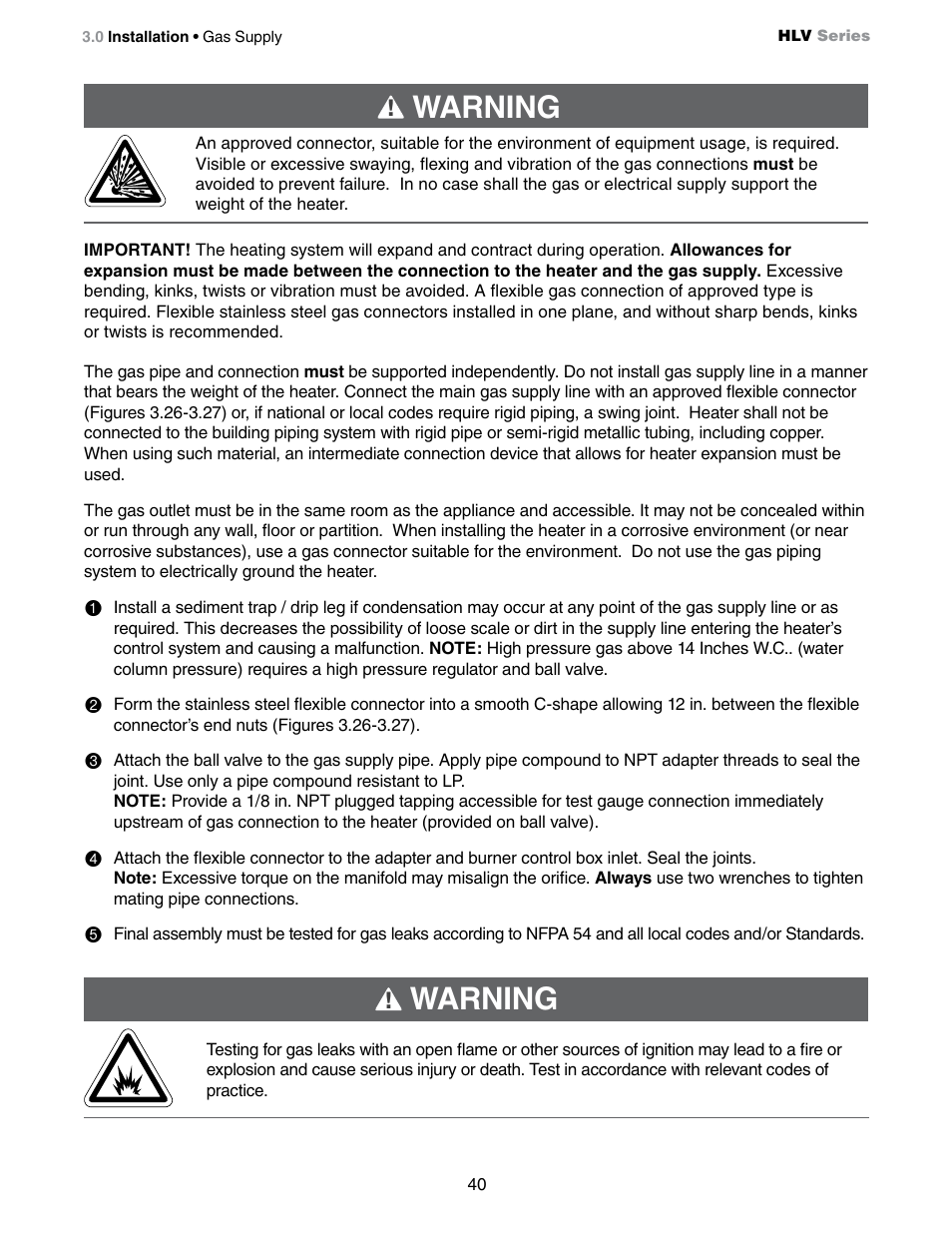 Warning | Detroit Radiant Products Company HLV Series User Manual | Page 40 / 52