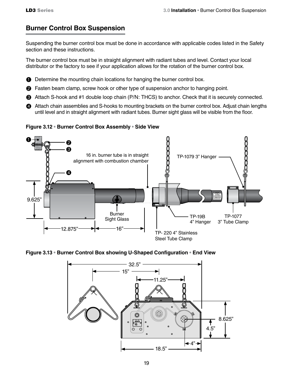 Burner control box suspension | Detroit Radiant Products Company LD3 Series User Manual | Page 19 / 60