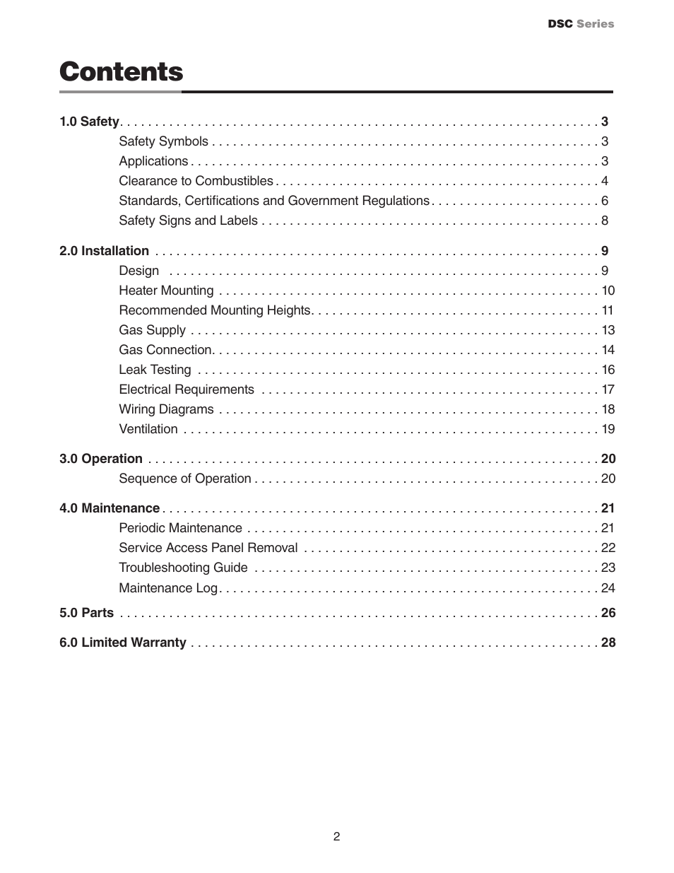 Detroit Radiant Products Company DSC Series User Manual | Page 2 / 28