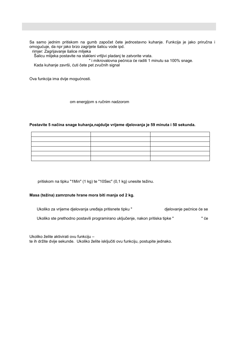 Uputstva za upravljanje | Gorenje GMO-20 DW User Manual | Page 13 / 97