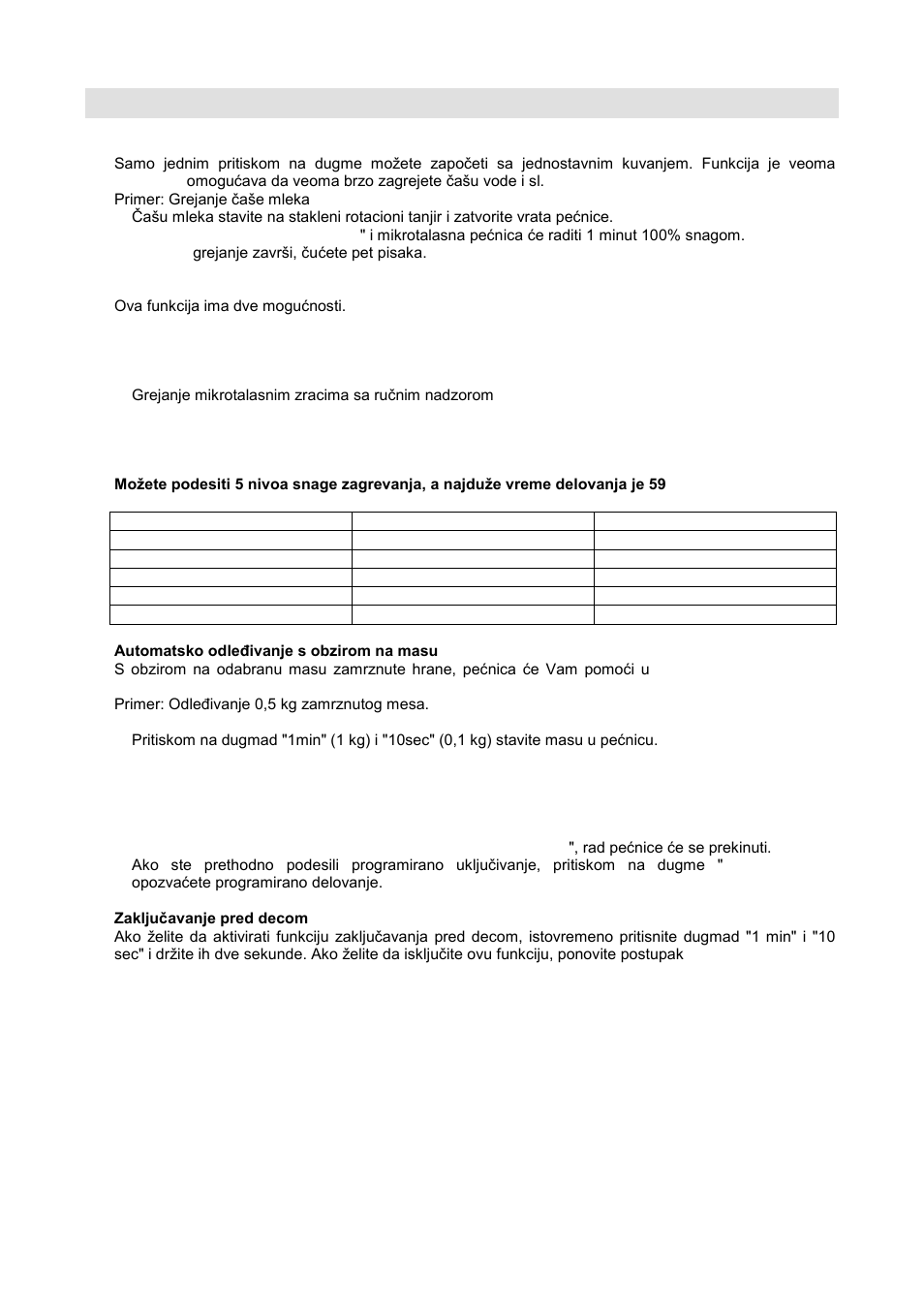 Uputstva za rukovanje | Gorenje GMO-20 DW User Manual | Page 19 / 97