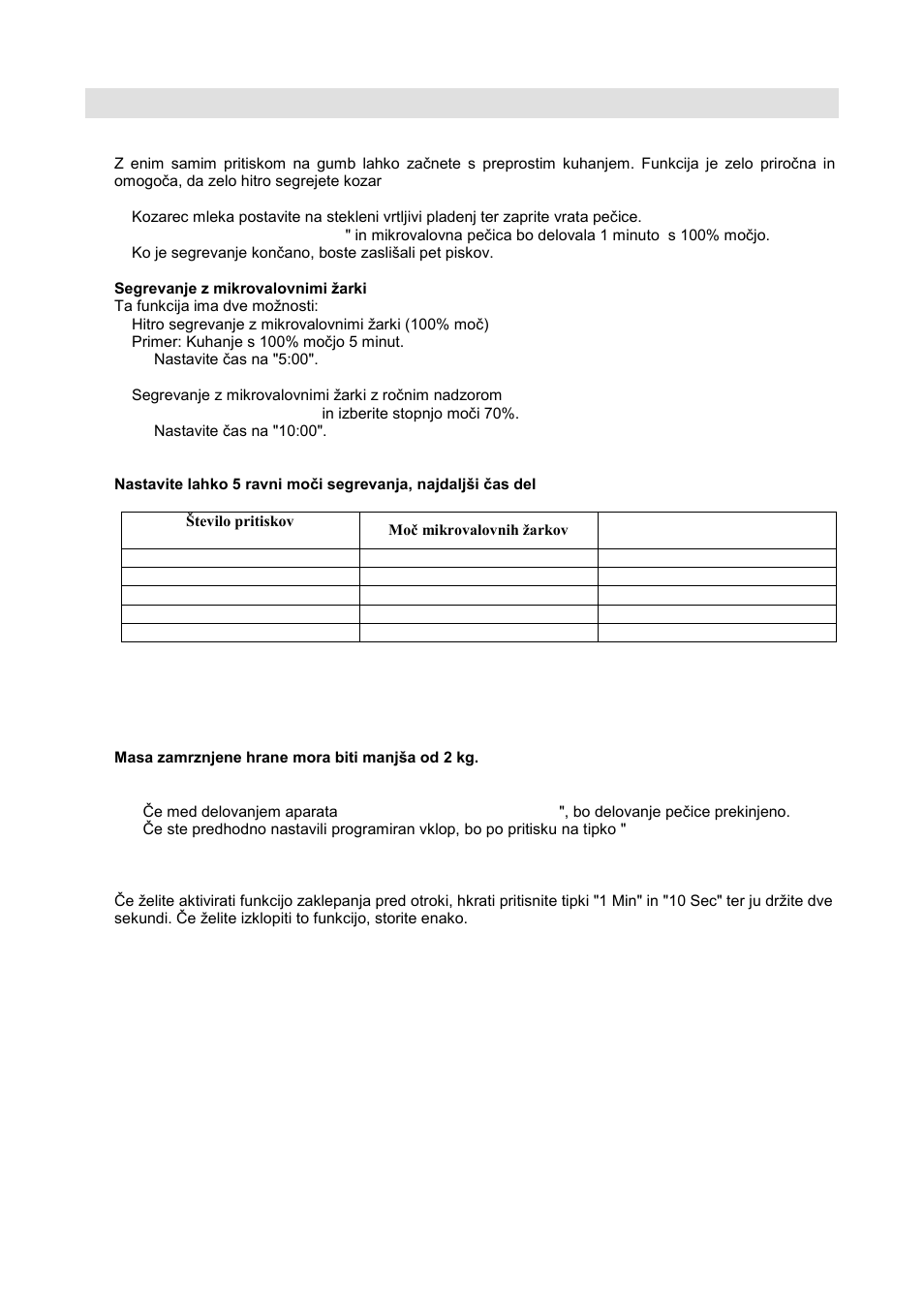 Navodila za upravljanje | Gorenje GMO-20 DW User Manual | Page 7 / 97