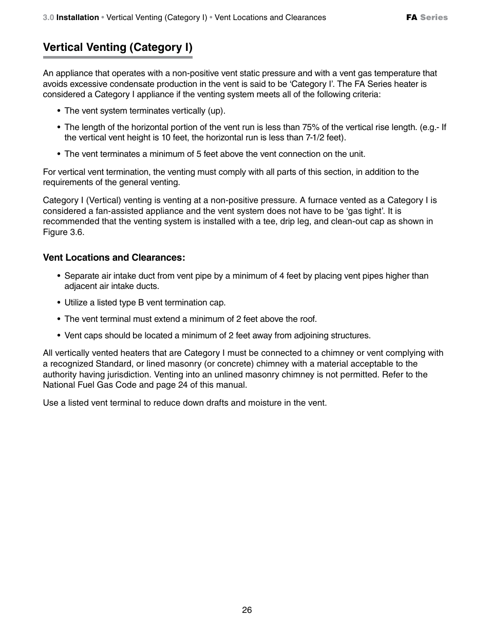 Vertical venting (category i) | Detroit Radiant Products Company FA Series User Manual | Page 26 / 56