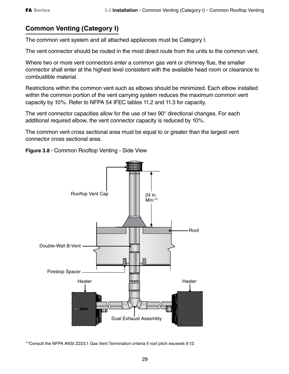 Common venting (category i) | Detroit Radiant Products Company FA Series User Manual | Page 29 / 56
