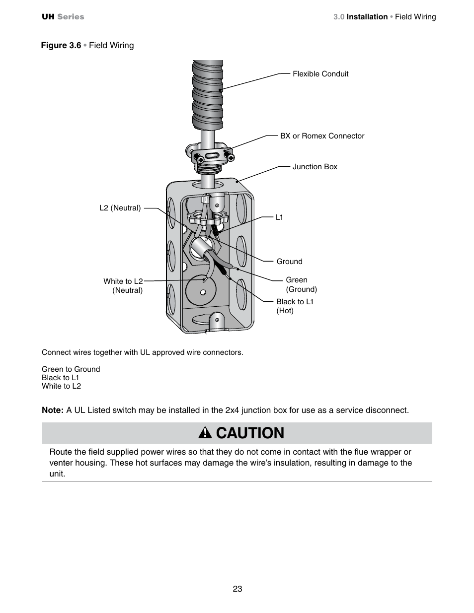 Caution | Detroit Radiant Products Company UH Series User Manual | Page 23 / 56