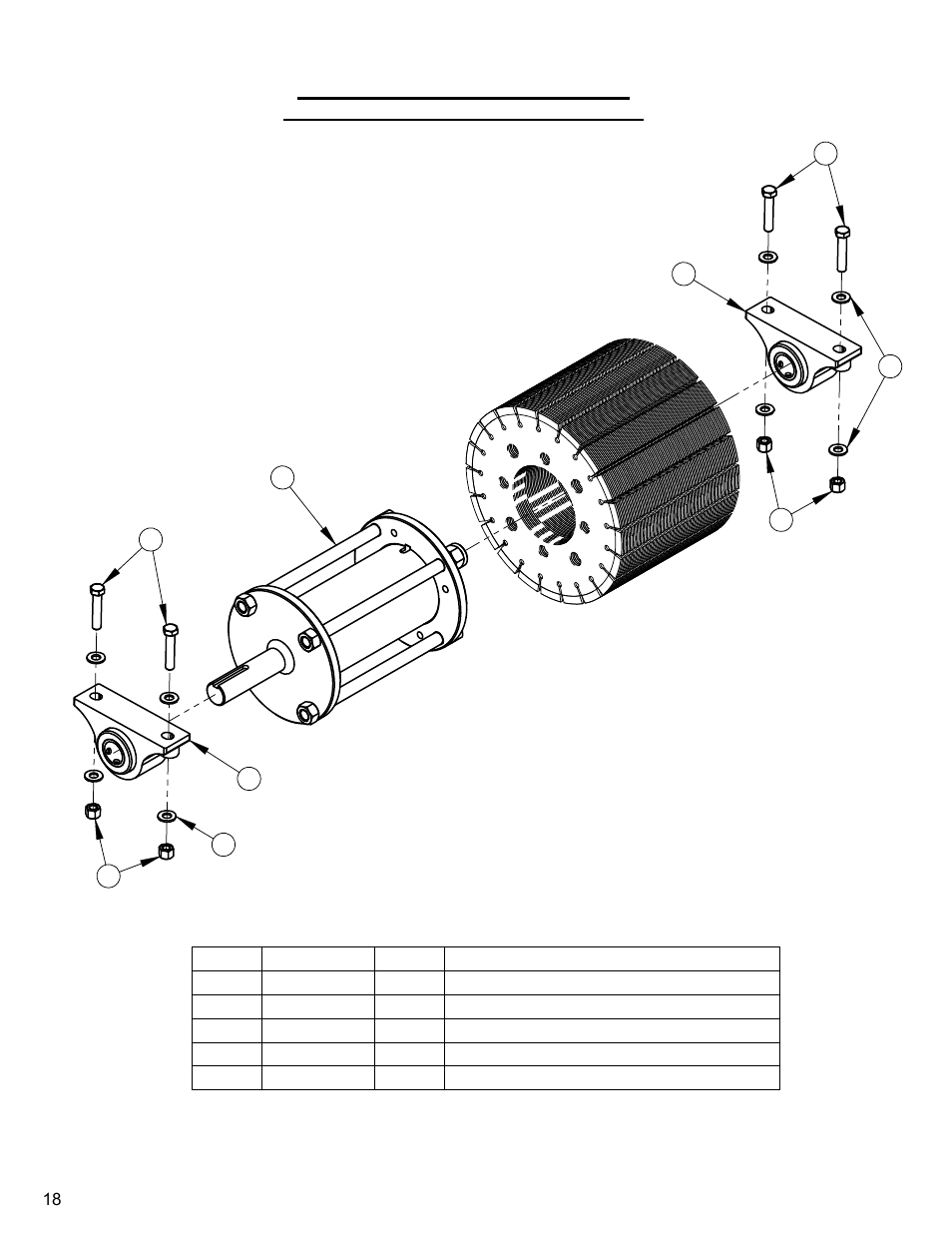 Blade shaft assembly | Diamond Products CG-1 Mini Groover User Manual | Page 18 / 32