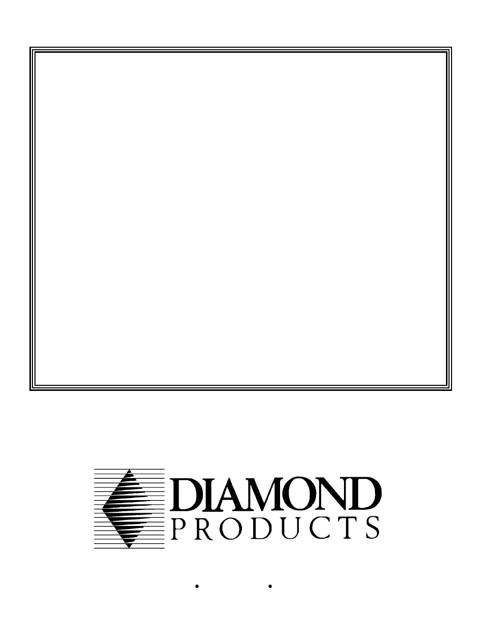 Warranty, Equipment and parts warranty | Diamond Products CG-1 Mini Groover User Manual | Page 32 / 32