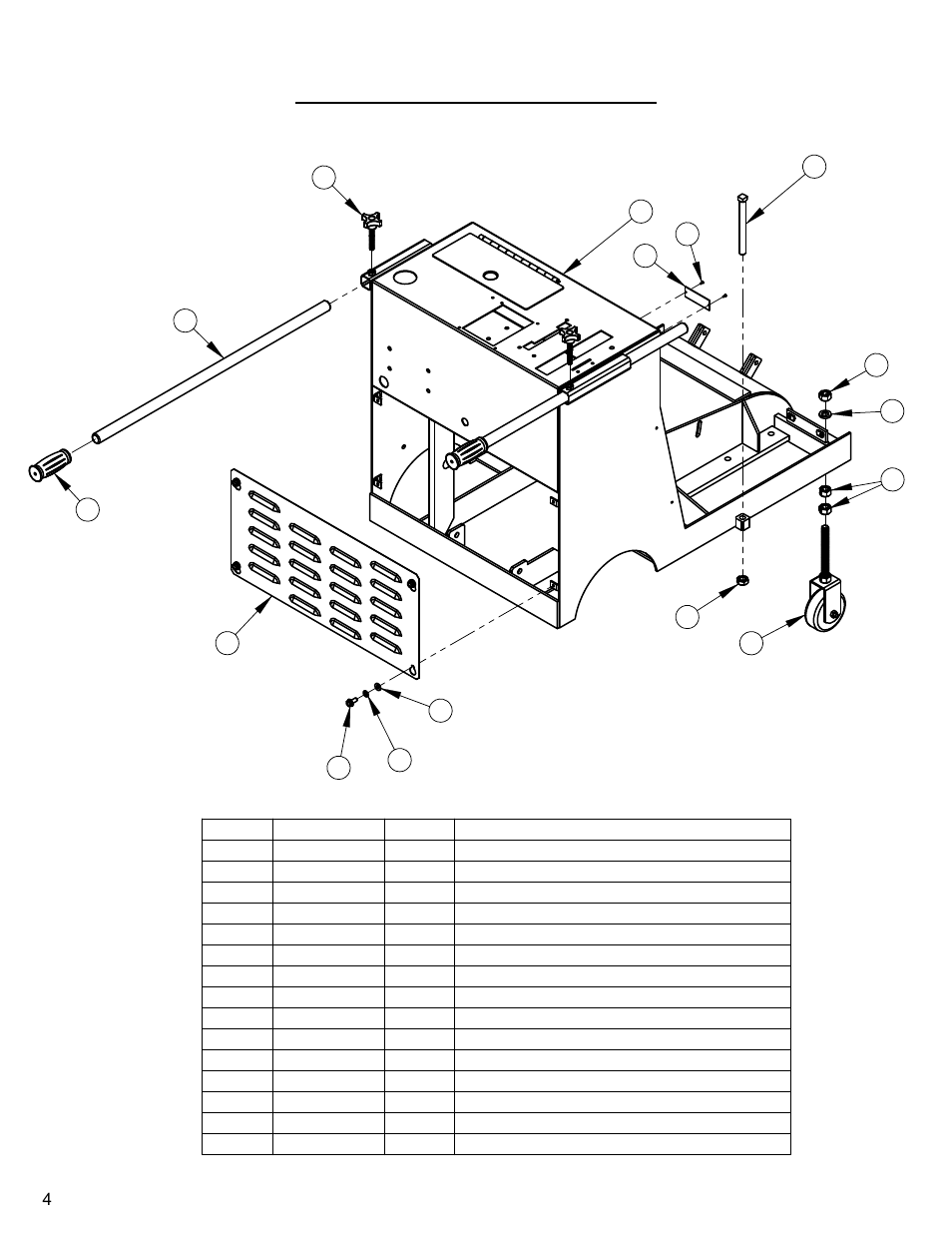 Frame upright assembly | Diamond Products CG-1 Mini Groover User Manual | Page 4 / 32