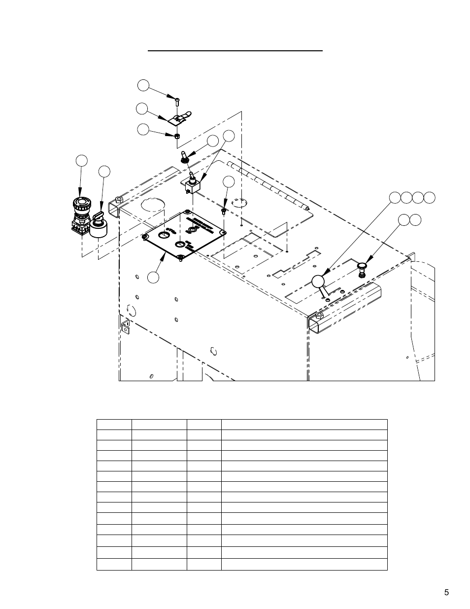 Control panel assembly | Diamond Products CG-1 Mini Groover User Manual | Page 5 / 32