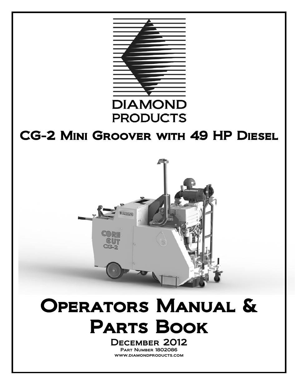 Diamond Products CG-2 Mini Groover User Manual | 56 pages