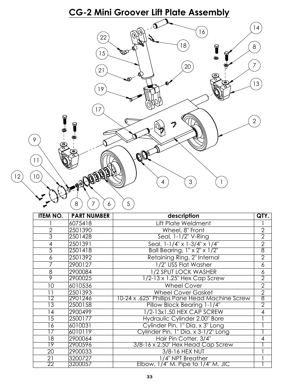 Cg-2 lift plate assembly, Sheet1, Drawing view10 | Cg-2 mini groover lift plate assembly | Diamond Products CG-2 Mini Groover User Manual | Page 35 / 56