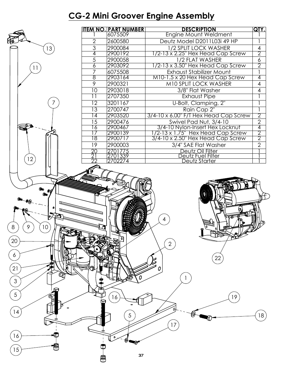 Cg-2 engine assembly, Sheet1, Drawing view11 | Drawing view12, Cg-2 mini groover engine assembly | Diamond Products CG-2 Mini Groover User Manual | Page 39 / 56