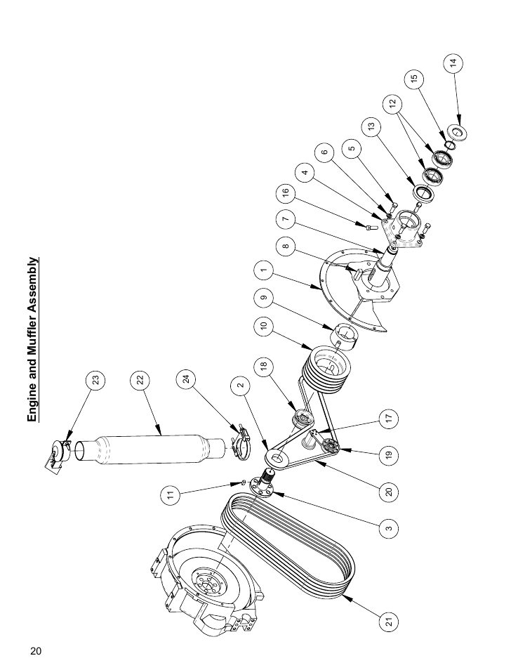 Engine and muffler assembly | Diamond Products CC110D-SS User Manual | Page 20 / 40