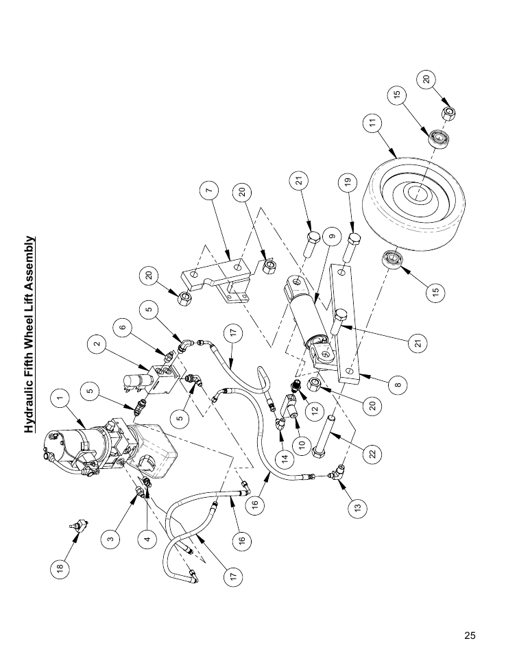Hydraulic fifth wheel lift assembly | Diamond Products CC110D-SS User Manual | Page 25 / 40