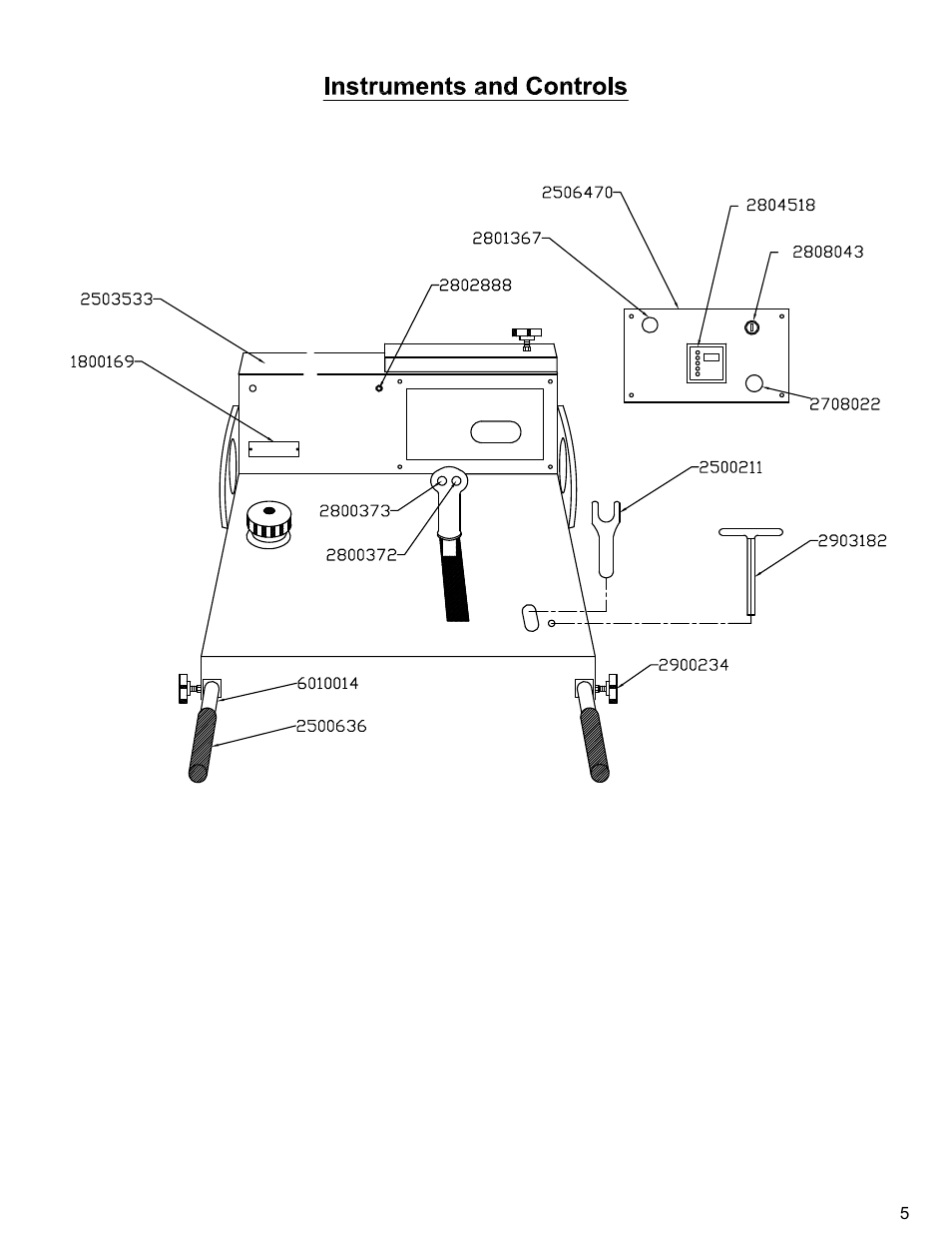 Instruments & controls | Diamond Products CC110D-DC User Manual | Page 5 / 44