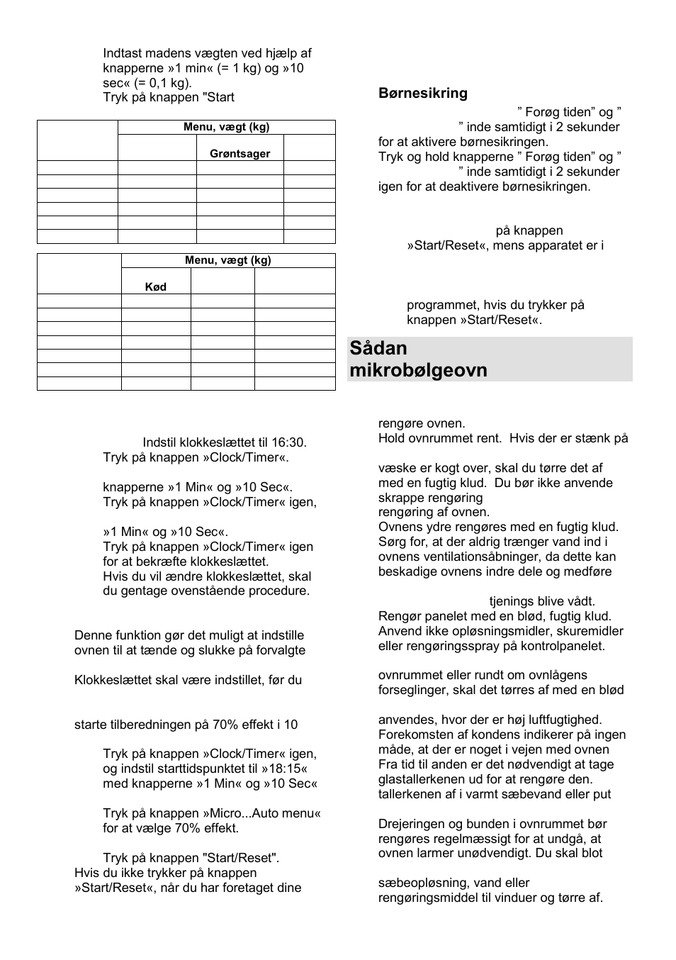 Sådan vedligeholder du din mikrobølgeovn | Gorenje GMO-23 Ora Ito W User Manual | Page 125 / 175