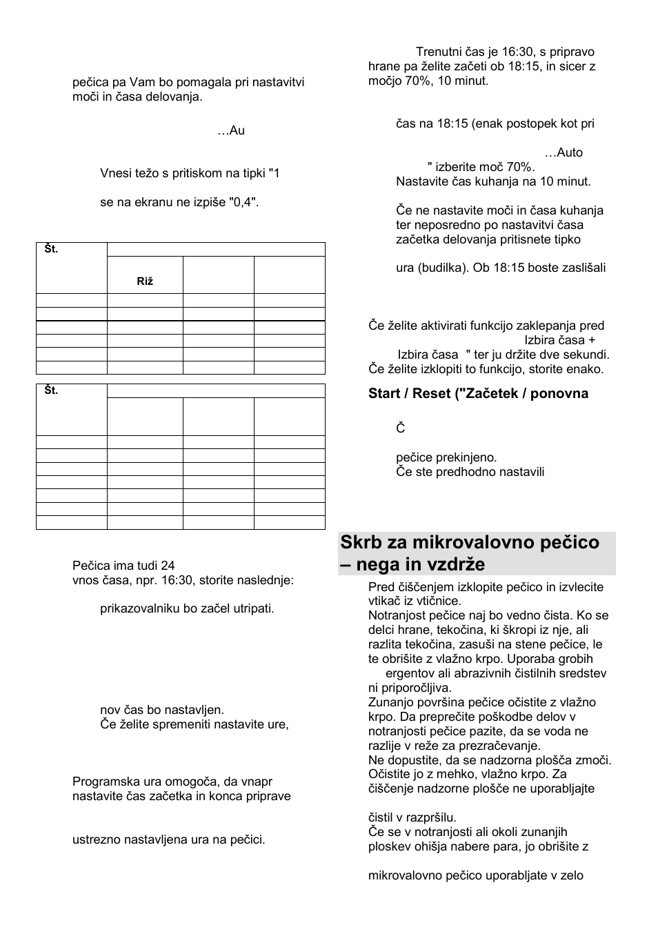 Skrb za mikrovalovno peĉico – nega in vzdrņevanje | Gorenje GMO-23 Ora Ito W User Manual | Page 8 / 175